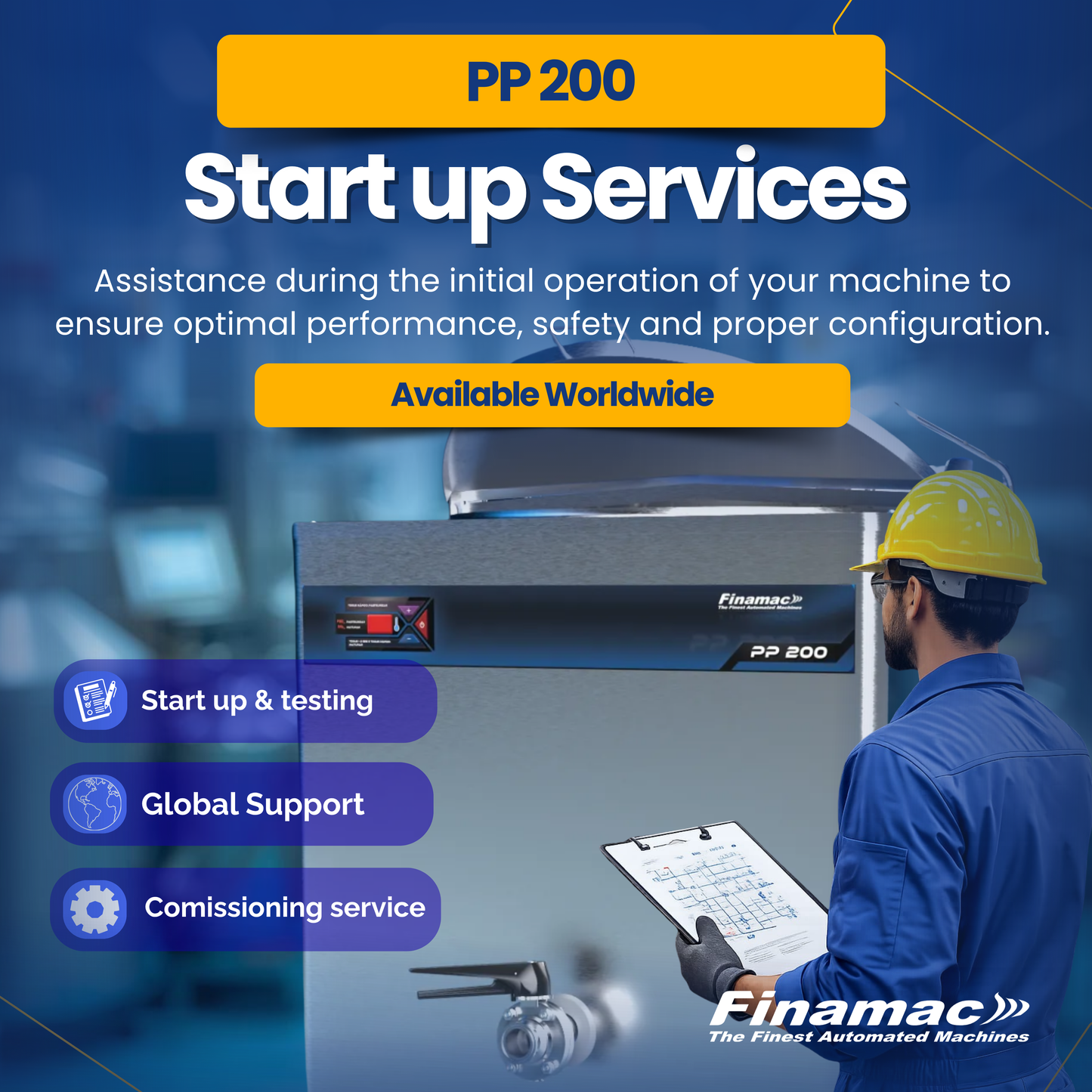 Servicio de Start Up – Máquinas PP 200