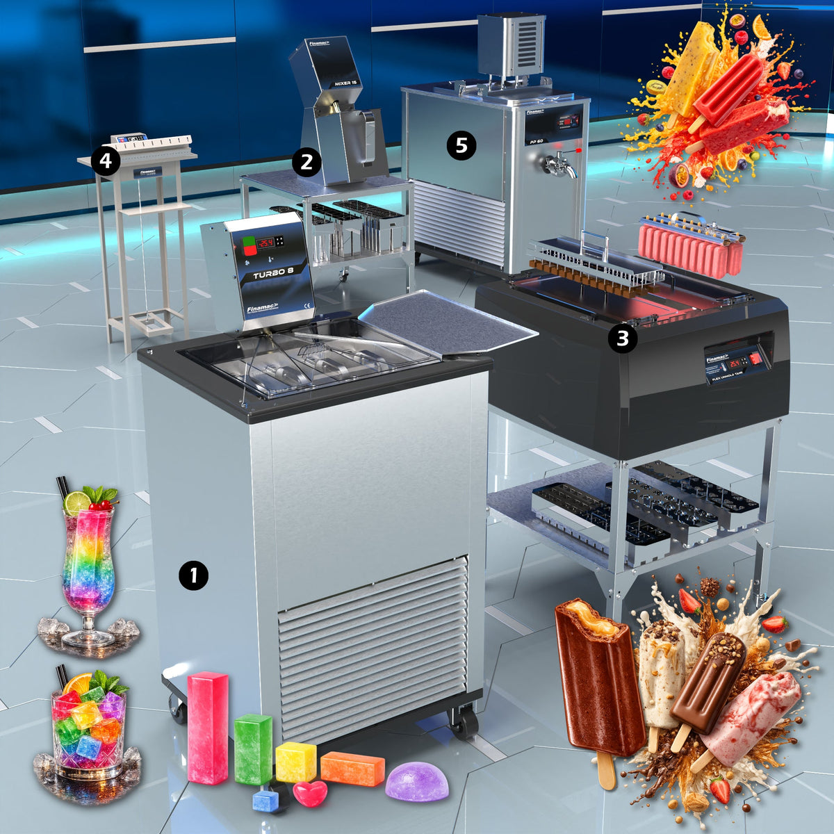 Artisanal Ice Pop and Flavored Ice Production - Intermediate Version - Finamac LLC