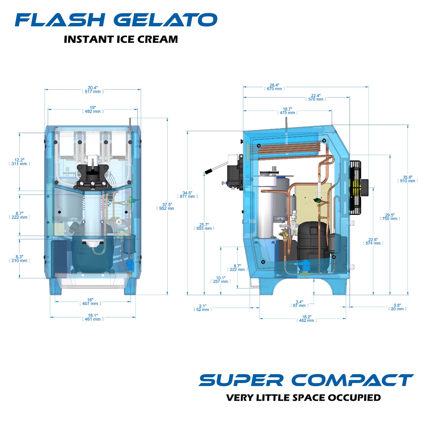 Flash Gelato - Máquina de Sorvete Americano