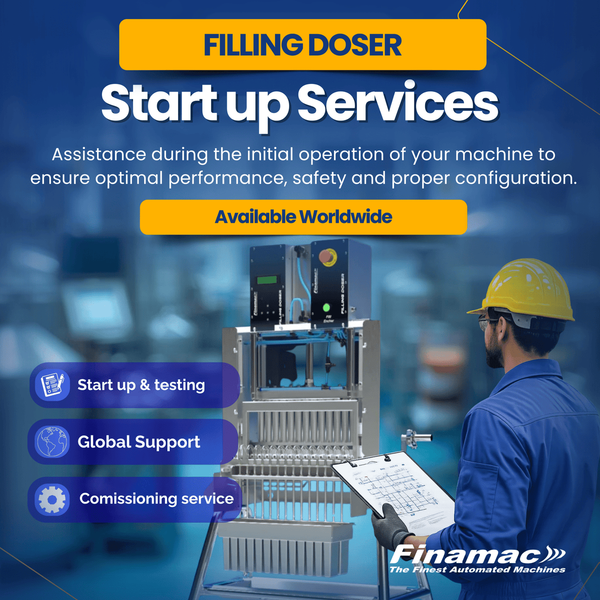 U.S. Machines Start up Services - Filling Doser - Finamac LLC