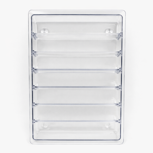 Bandeja exhibidora de paletas transparente de policarbonato 360 x 250 x 55 mm