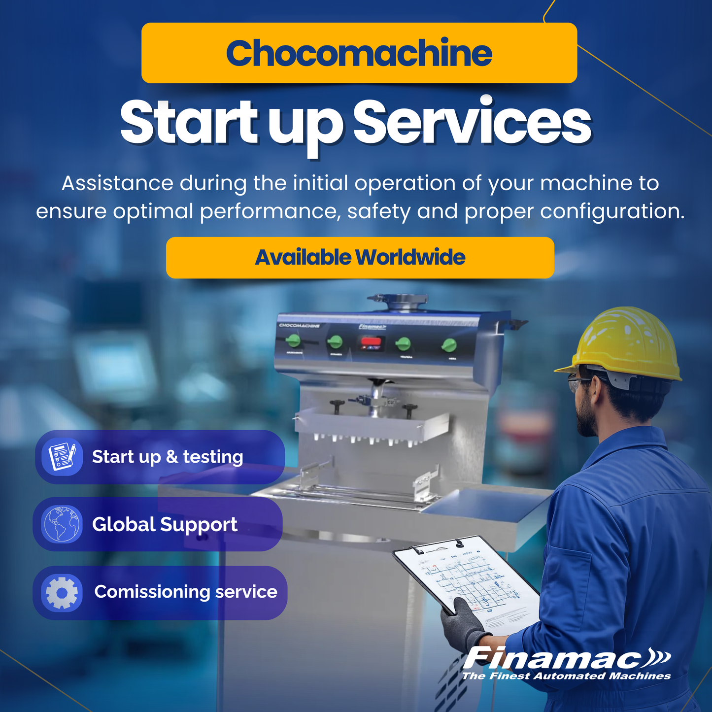 Serviço de Start Up – Máquinas Chocomachine