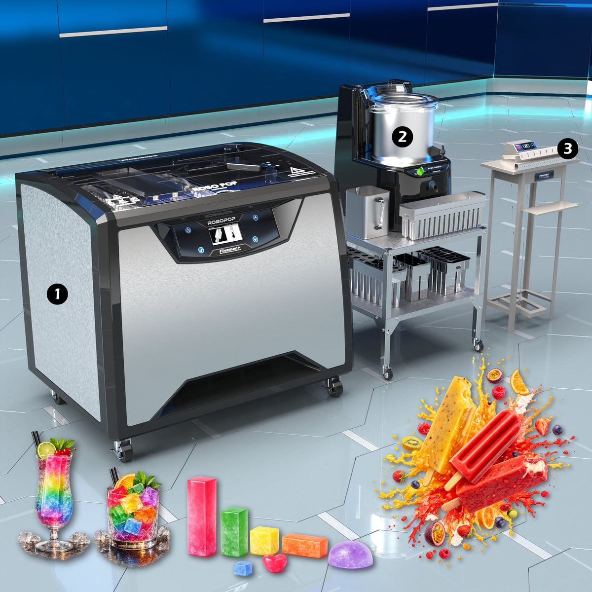 Artisanal Ice Pop and Flavored Ice Production - Basic Version PLUS - Finamac LLC