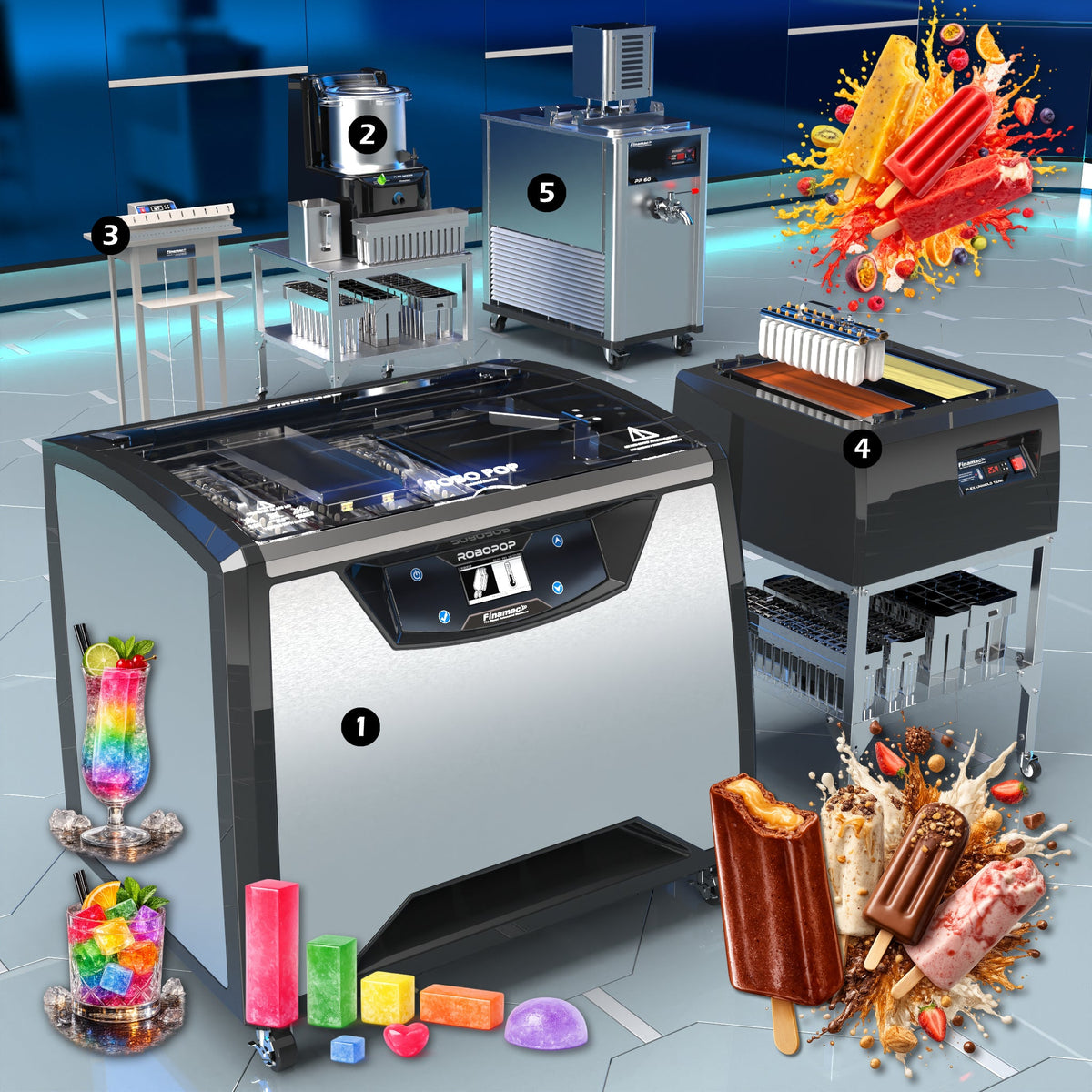 Artisanal Ice Pop and Flavored Ice Production - Intermediate Version PLUS - Finamac LLC