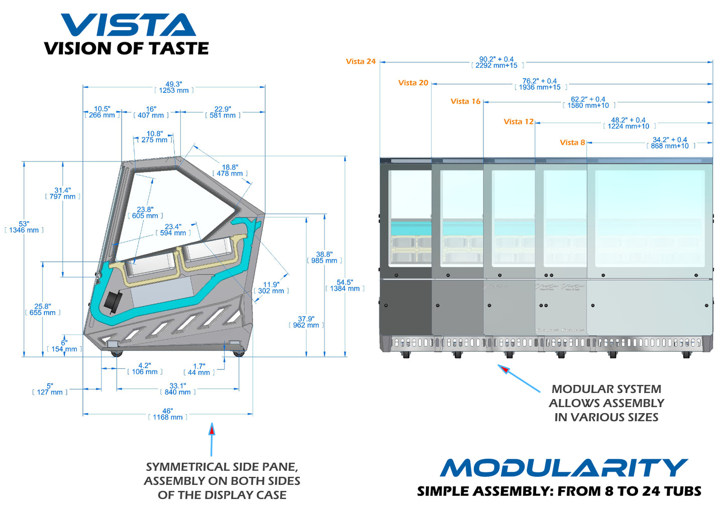 Vista - Vitrina Expositora para Helados y Paletas