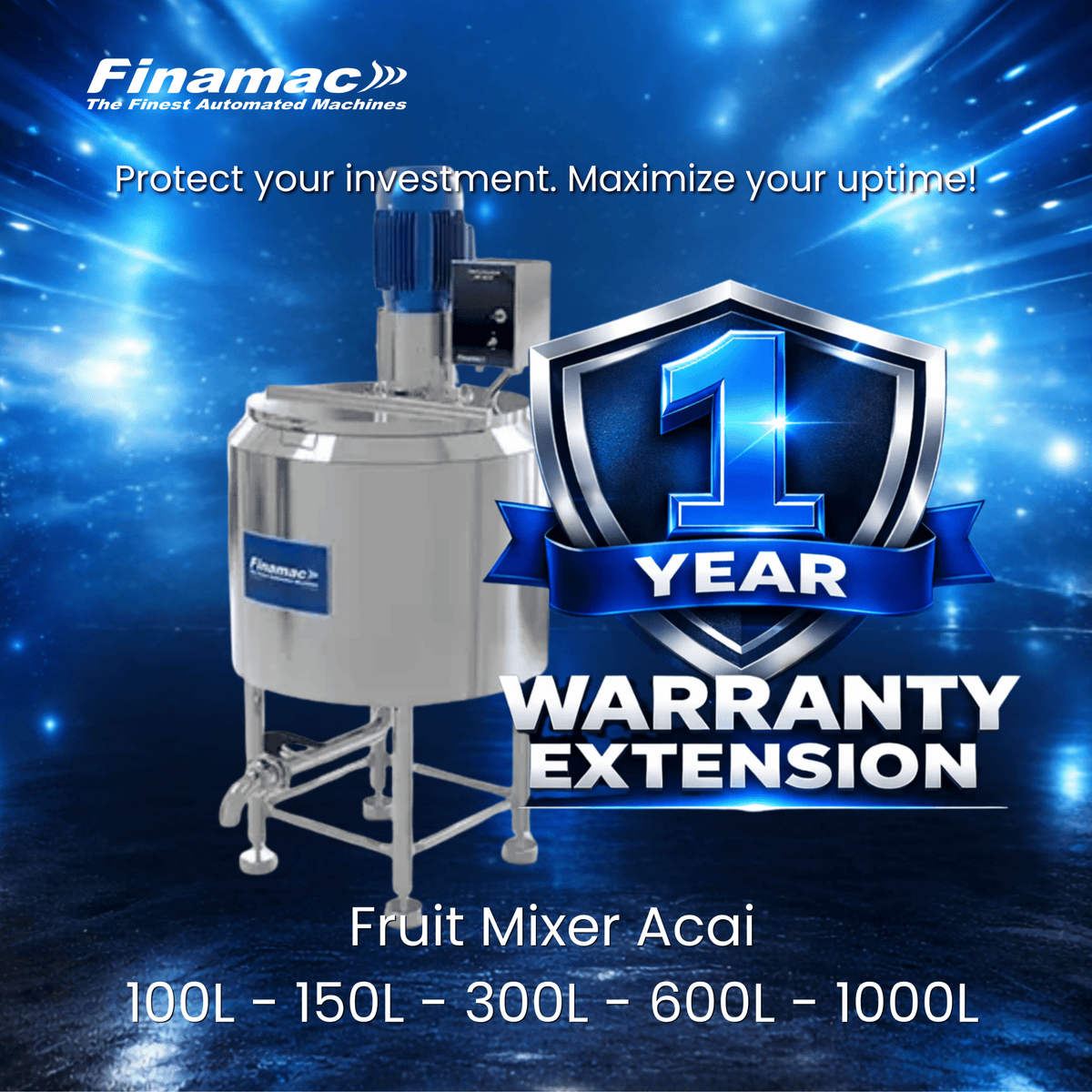Extended warranty – Fruit Mixer Açaí - Finamac LLC
