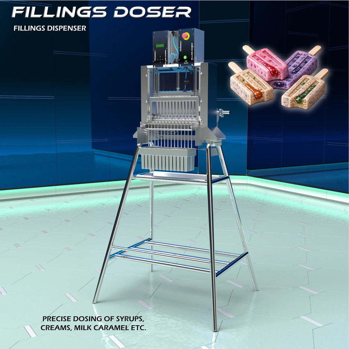 Filling Doser – For Ice Pops and Flavored Ice Molds - Finamac LLC