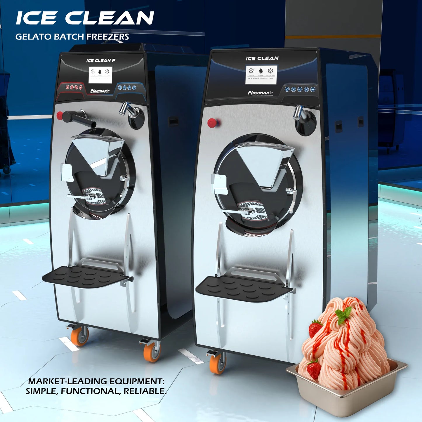 Ice Clean Line - Maquina Produtora de Sorvete e Gelato