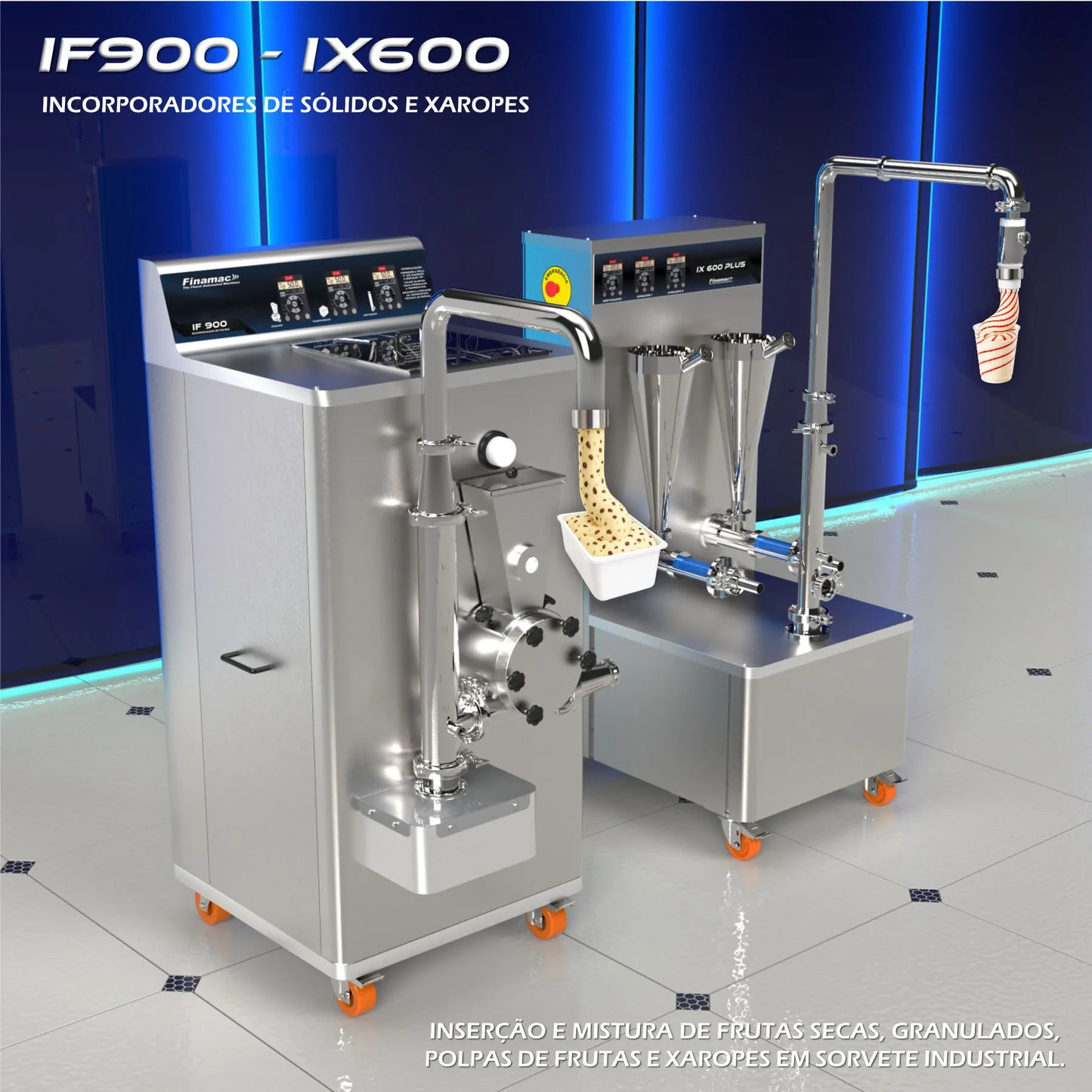 IF 900 - Incorporator of Fruits and Solid Ingredients in Ice Cream