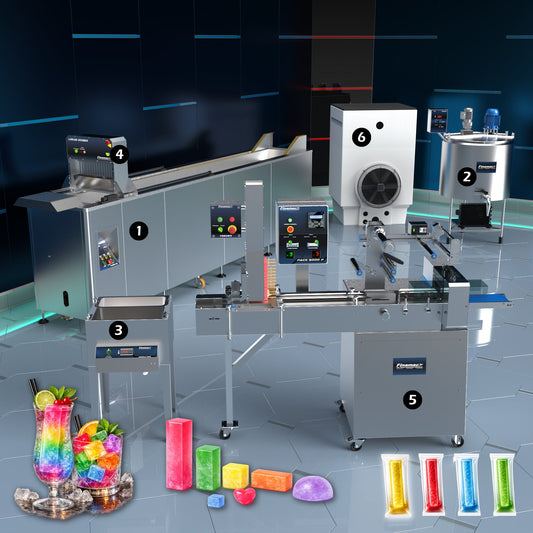 Industrial Flavored Ice Production Line - Basic Version - Finamac LLC