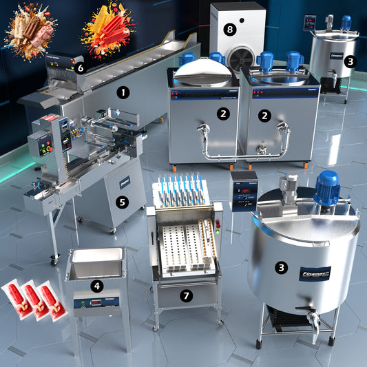 Industrial Ice Pop Production Line - Intermediate Version - Finamac LLC