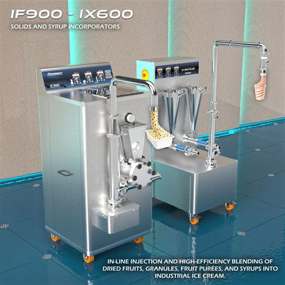 IX 600 Plus - Double Syrup And Fruit Pulps Incorporator In Ice Cream - Finamac LLC