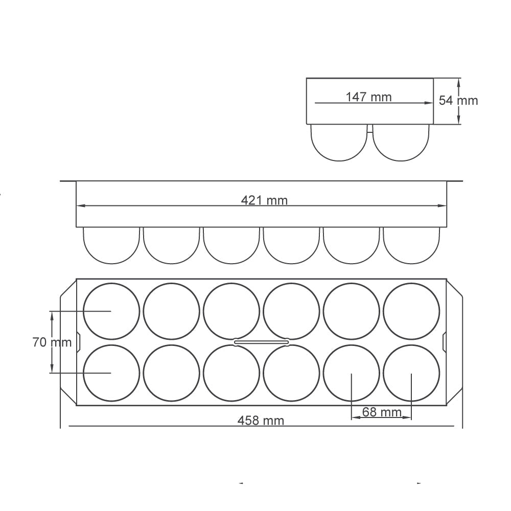 Mold Moreninha For Ice Cream with 12 cavities 97ml / 3.3oz - Finamac LLC