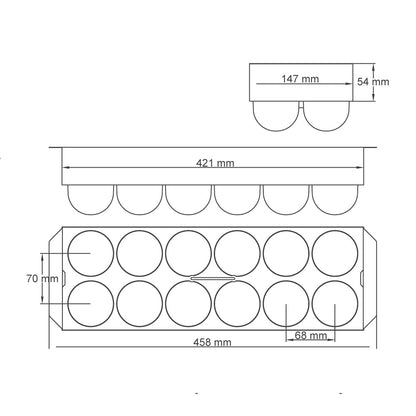 Mold Moreninha For Ice Cream with 12 cavities 97ml / 3.3oz - Finamac LLC