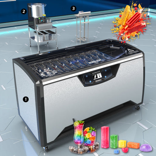 Semi Industrial Ice Pop and Flavored Ice Production - Basic Version PLUS - Finamac LLC