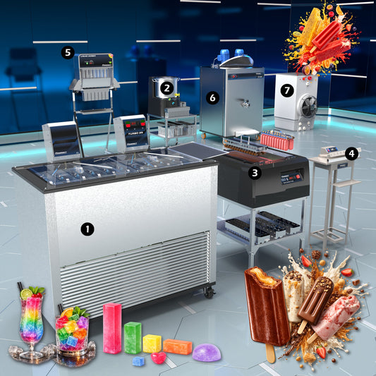 Semi Industrial Ice Pop and Flavored Ice Production - Intermediate Version - Finamac LLC
