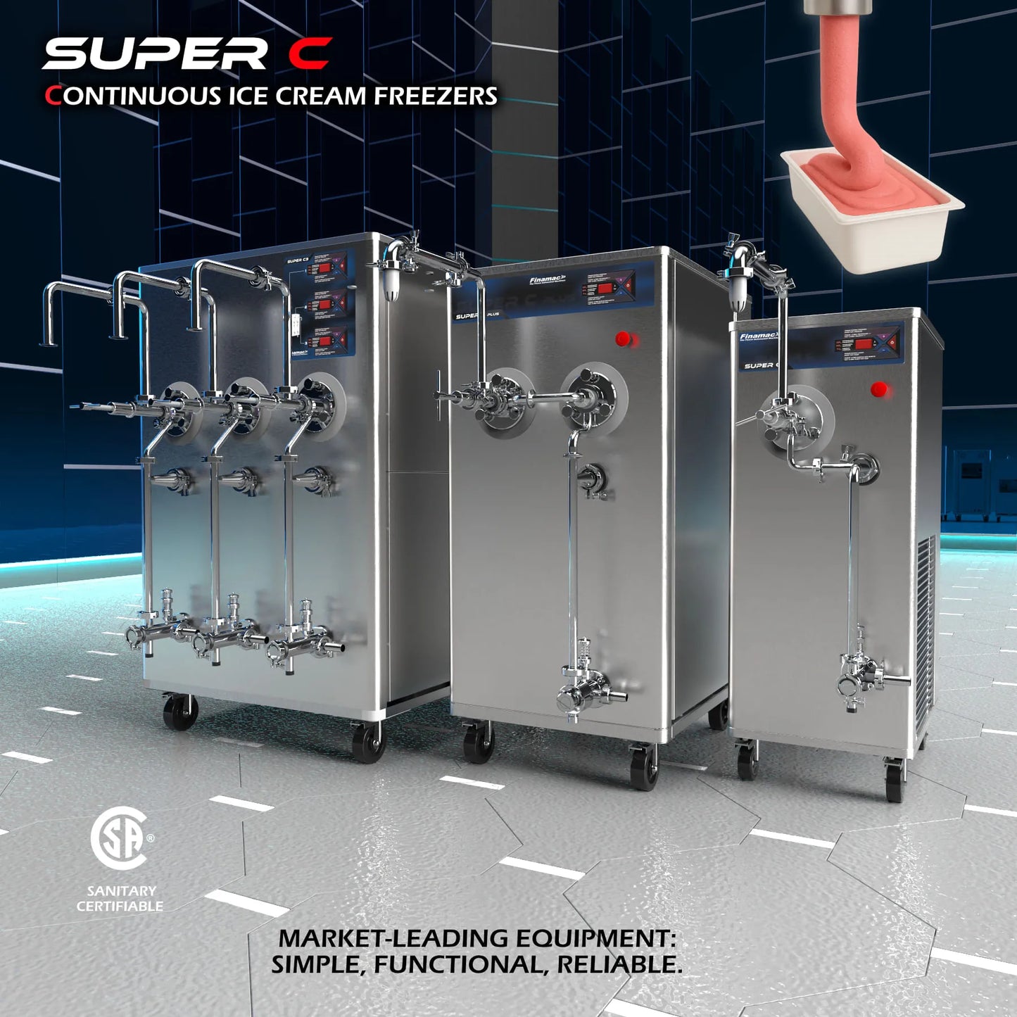 Super C Plus - Maquina Productora Contínua de Helado Aireado