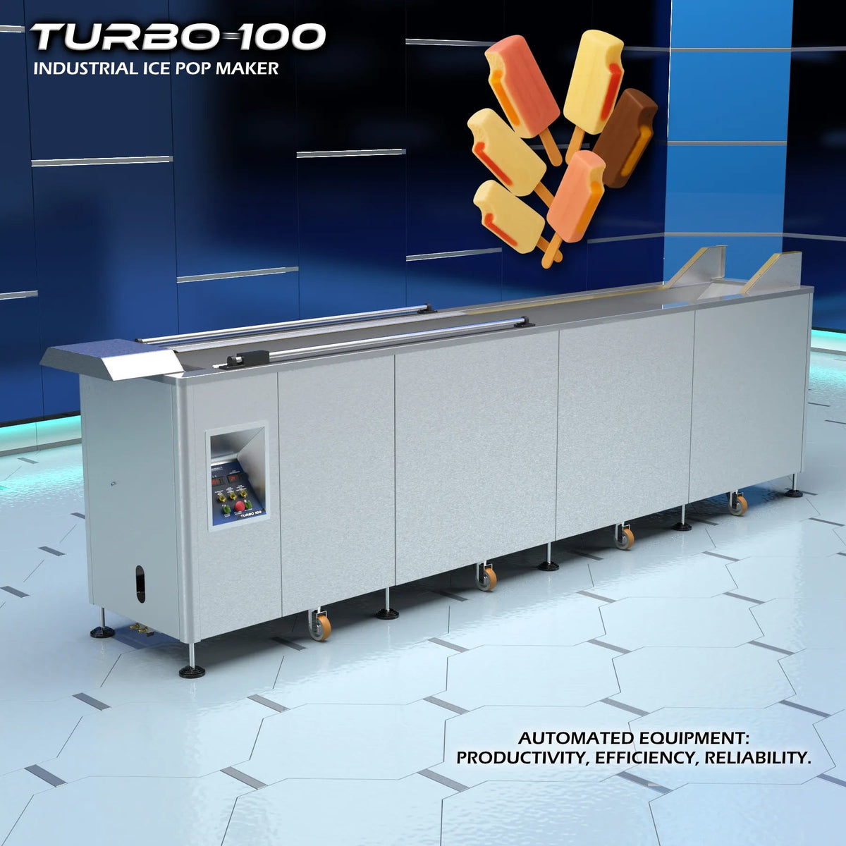 Turbo 100 - Industrial Ice Pop Producer Machine - Finamac LLC