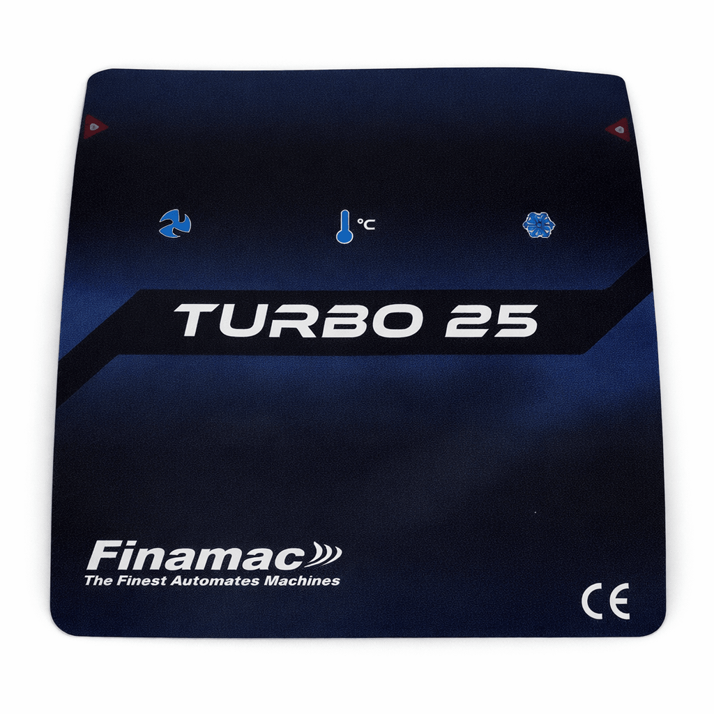 TURBO 25 CONTROL PANEL OVERLAY – RIGHT SIDE (004578R05) - Finamac LLC