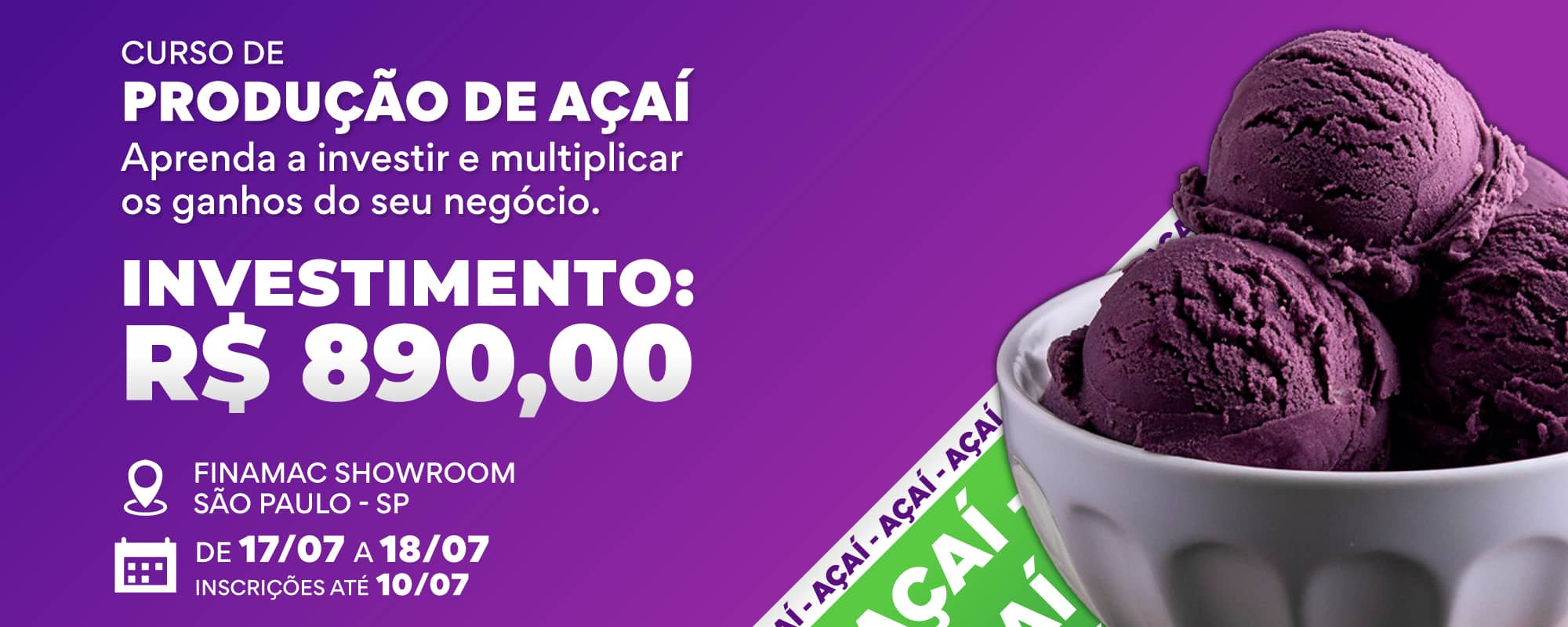 Curso Formação Completa em Sorvetes e Picolés - De 27/03 a 28/03