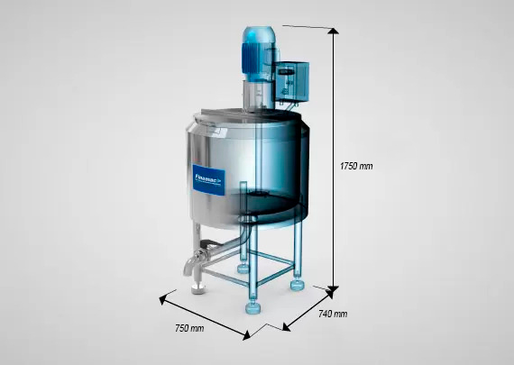 Fruit Mixer Açaí - Máquina Trituradora de Açaí e Tina de Saborização Isotérmica